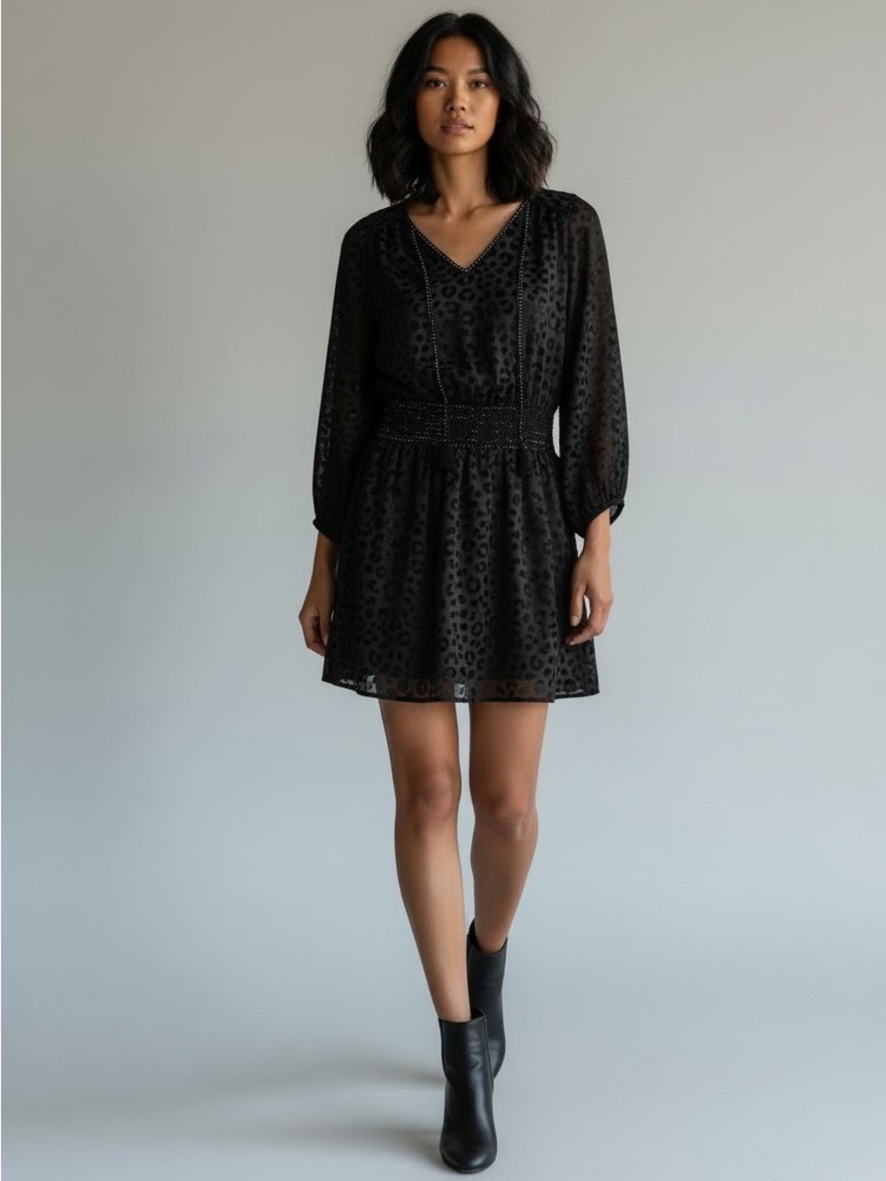 black silk leopard-print dress by Rebecca Taylor
